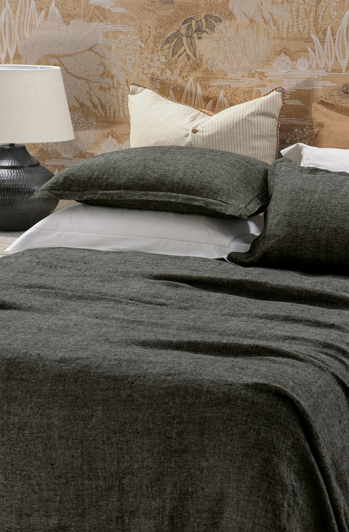 Bianca Lorenne - Cela Charcoal Bedspread (Pillowcases-Eurocases Sold Separately) image 0
